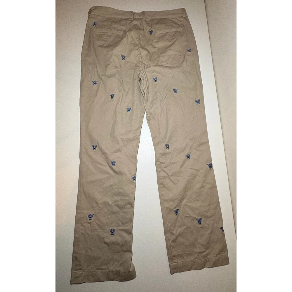 Villanova Men's Embroidered Khaki Pants | 38 X 35 - Picture 3 of 11
